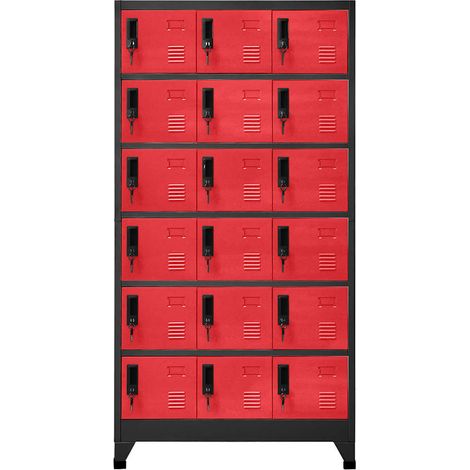 Maison Exclusive - Armoire à casiers Anthracite et rouge 90x40x180 cm Acier (1/5)
