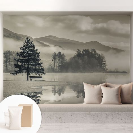 Papier peint intissé pour salon chambre à coucher peint imprimé pour mur - Colle incluse gratuite Paysage romantique 208x146 cm (1/5)