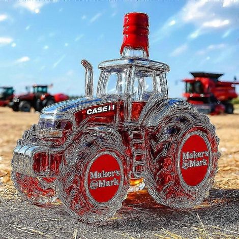 Coffret carafe à whisky cadeau pour bar à domicile sur le thème d'Halloween avec 2 verres - Tracteur D (1/2)
