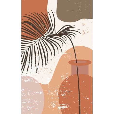 Papier peint intissé motif terracotta – 50x80cm – Facile à poser – Résistant aux bulles d'air – Made in France – Hxadeco (1/5)