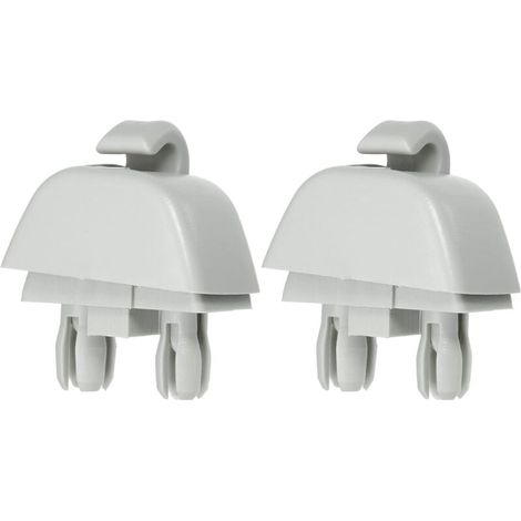Voiture Plastique Soleil Visière Crochet Clip Retenue pour Volkswagen - 2 Pcs Gris (1/5)