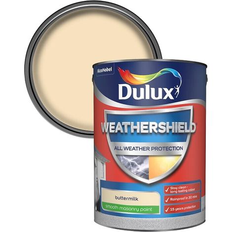 Dulux All Weather Protection Smooth Masonry - 5L - Buttermilk