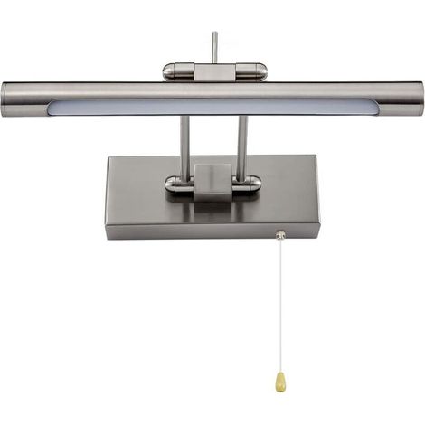 Applique Salle Bain LED - Interrupteur Tirette - Miroir Orientable IP44 - 4000K 35cm/6W (1/4)