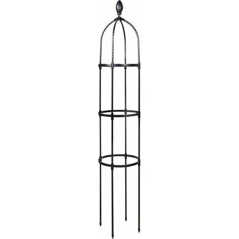 RHG Tuteur de Jardin 145 cm Colonne rosiers Support pour Plantes grimpantes Ø 31.7 cm Obélisque de Jardin