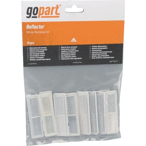 Catadioptre rectangle blanc 69x20mm GOPART LA75007 (1/3)