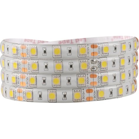 Ruban LED Polux 12V 5m IP65 6500K 2300lm blanc froid (1/5)