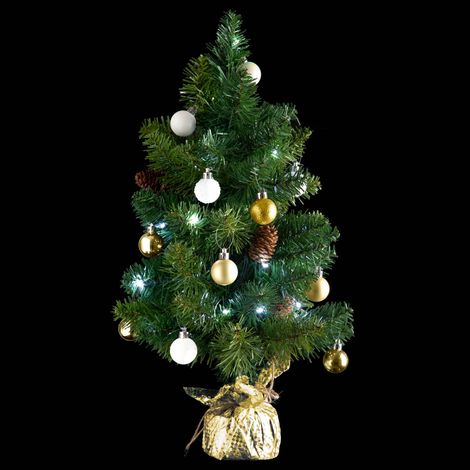 Arbre de Noël lumineux Sapin artificiel avec décoration et guirlande lumineuse H 50 cm - Feeric Christmas (1/3)