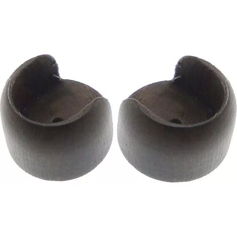 2 supporti parete/parete per bastone ø28mm - colore noce.