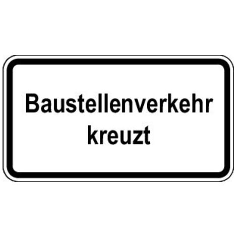 Warn- und Hinweißchild 27, 600x330mm Baustellenverkehr kreuzt RAL-Gütezeichen Folie RA2 (1/2)