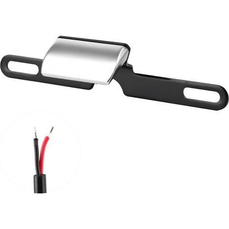Universelle CNC-gefräste Kennzeichenbeleuchtung für Motorräder, Aluminium-Heckleuchte, 6 LEDs, silberfarben, Blinklicht und Zubehör für Kraftfahrzeuge (1/5)
