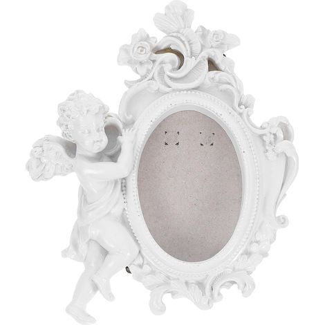 Cadre Photo Ange en Résine Blanc Décoratif pour Bureau et Maison, Design Créatif et Esthétique Mignon Forme D'ange pour Usage Longue Durée (1/5)
