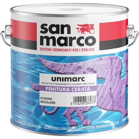 Unimarc finitura cerata all'acqua noce chiaro lt 0,75