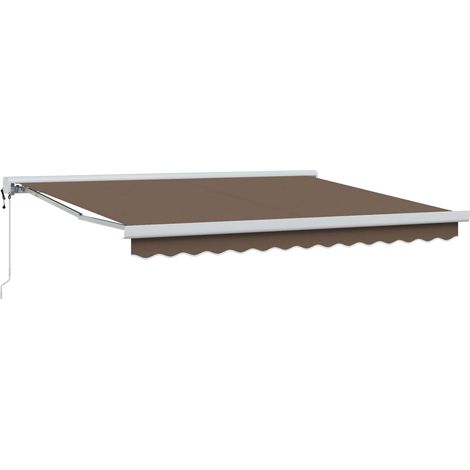 vidaXL Retractable Awning Taupe 350 x 250 cm Fabric and Metal