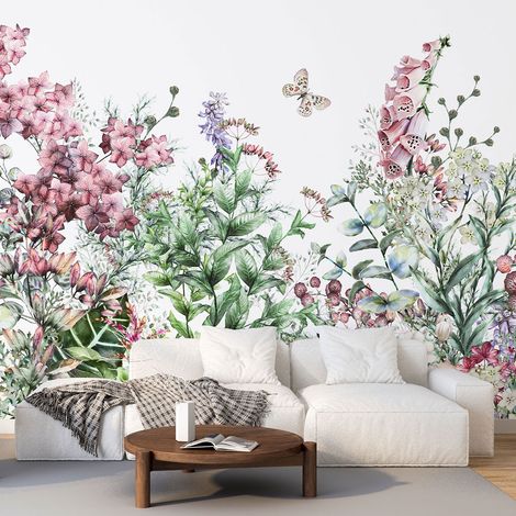 Papier peint panoramique - Fleurs - 195 cm x 130 cm (1/4)