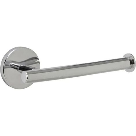 Porte-rouleau mural - JUANIO - modèle à vis - Métal gris - Bouton inox anti-rotation - 16x7.5x5 cm (1/3)