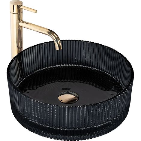 LAVABO SOBRE ENCIMERA REA INGRID BLACK 36 (1/4)