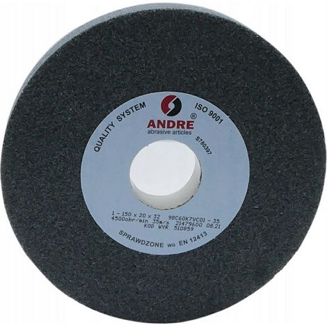 Andre Flachschleifscheibe 150 mm x 20 mm x 32 mm 98C60K7VC01-35 schwarz "TYP 1"