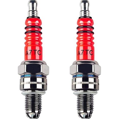 Bougies d'allumage à électrode de course A7tc pour VTT, scooter, buggy, karts, 2 pièces (1/4)