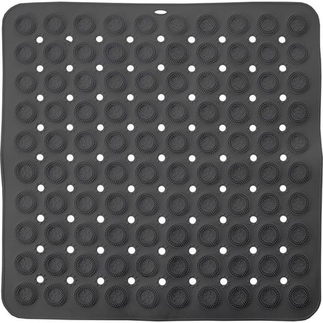 Tappetino antiscivolo per doccia e vasca da bagno, gomma grigia, bagno, 54 cm (1/4)