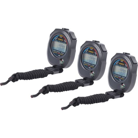 Lot de 3 chronomètres sport étanches haute précision 40mAh pour course, natation, basket-ball (1/5)