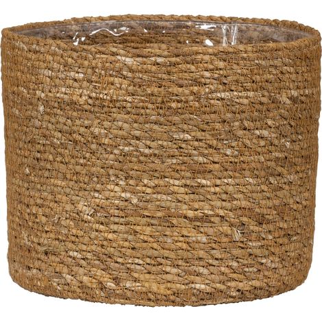 Scheurich Seagrass 22, vase en osier/pot de plantes en osier/pot en osier en Seagrass couleur : nut, diamètre 22 cm, hauteur 19.5 cm, 7.5 l vol.