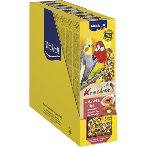 Vitakraft Kräcker für Großsittiche Mandel & Feige 8 x 2 Stück Vogelfutter