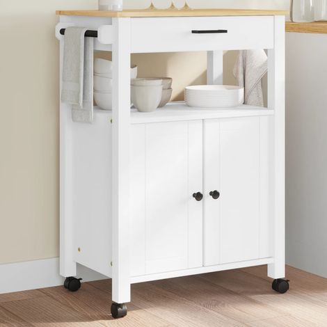Carrello da Cucina MONZA 60x40x90 cm in Legno Massello di Pino vidaXL (1/5)