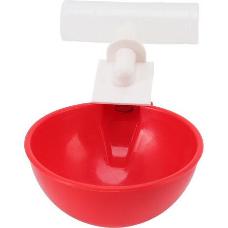 10 Pièces Abreuvoir Automatique pour Volailles, Grand Bol Rouge en Plastique pour Canards, Poules et Oiseaux, Connexion G3/4