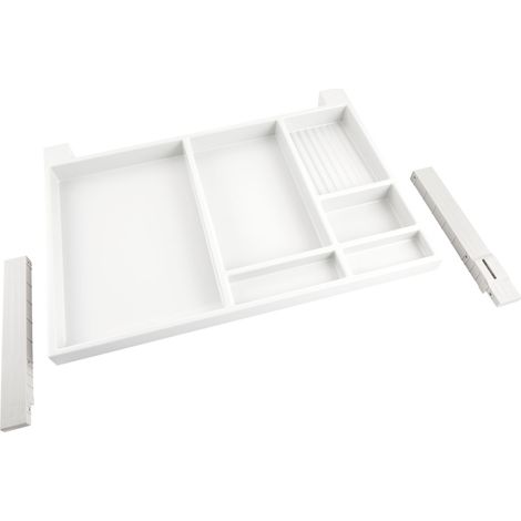 Utensilien-Auszug Ninka, Breite 566 mm, Höhe 36 mm, Polystyrol weißgrau (1/3)