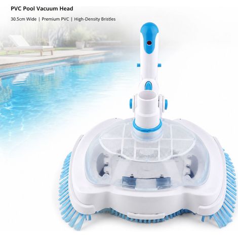 Robusta testina aspirante per piscine in PVC da 30,5 cm con spazzole dense e antigraffio per una pulizia efficace di piscine e laghetti. (1/5)