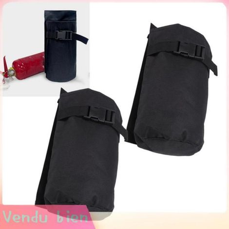 Housse D'Extincteur - Tissu Oxford 600D - Pour Voiture - 15x13x29 Cm - Noir - 2 Pièces (1/4)