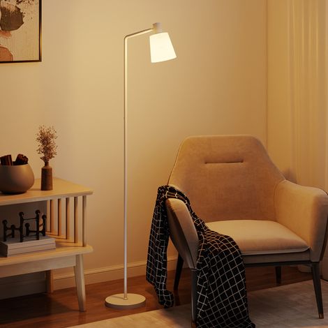 Lampada da terra a LED dimmerabile con 3 temperature di colore (3000K-6500K), paralume girevole, attacco E27, luce bianca. (1/5)