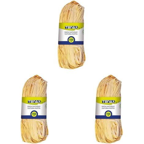 Set of 3 Natural Raffia, Flexible Twine 150g, Ties for Gardening and Plants, Decoration and DIY (1/3)