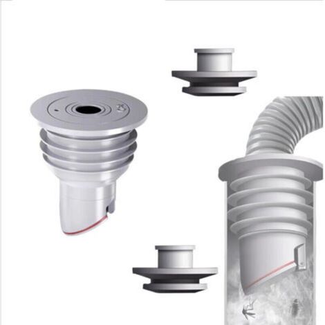 Joint de Tuyau de Machine à Laver, 2 Pièces Gris Bouchon Anti Odeur Machine à Laver Bouchon D'Étanchéité de Tuyau D'Évacuation, Joint de Tuyau de Vidange Déodorant pour Cuisine Domestique