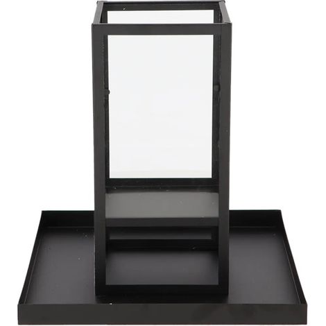 Lampe Tempête de Table S - Noir - 27 x 27 x H 27,5 cm - Livraison gratuite