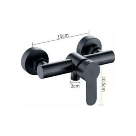 NALOOKAMIC  Robinet de douche en acier inoxydable 304 Robinet mitigeur de douche chaud et froid pour salle de bain - Noir, 1pc