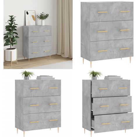 Sideboard Betongrau 69,5x34x90 cm Holzwerkstoff - Sideboard - Wohnwand - Regal - Wohnzimmermöbel - Holzmöbel - Home & Living (1/5)