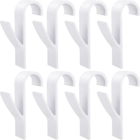 8 pièces Crochet Radiateur, Crochet radiateur sèche serviette, Crochet pour Radiateurs plastique Blanc, Patères Radiateur de Salle de Bain (1/4)
