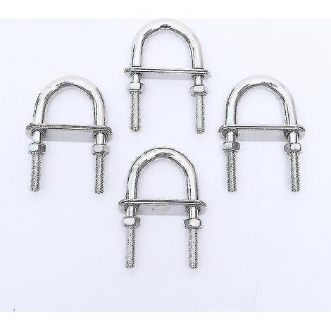 Ensemble de 5 boulons en acier inoxydable 304 avec écrous et joints pour la fixation de tuyaux ou comme accessoires pour bateaux et yachts (cordes de fixation). (1/5)