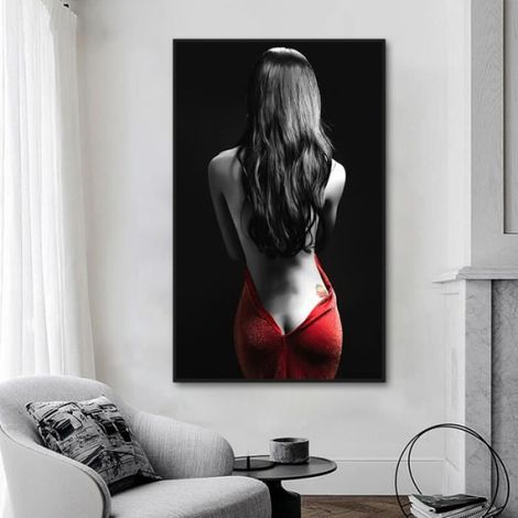 Toile peinture Vintage affiche Cool Anime Sexy filles affiches toile peinture décor à la maison mur Art pour Salon Bar,C,50x70cm (1/3)