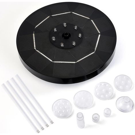 Pompe à eau pour fontaine à panneau solaire, pompe pour bassin, 3,5 W (accessoire transparent) (1/5)