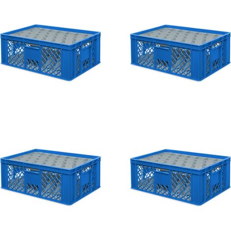 BRB 4x boîte en verre 600x400 mm, 33 verres jusqu’à 205 mm de hauteur/diamètre 75 mm, bleu