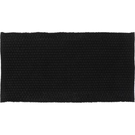 Alfombra rosario algodón otras fibras trenzado 45x90 cm - negro - Tendance (1/3)