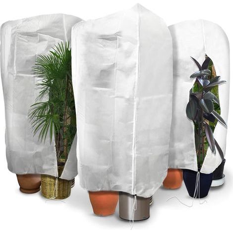 120x180 cm lot de 3 sacs de couverture phytosanitaire hivernale en polypropylène avec cordon et fermeture éclair réutilisables. adaptés pour couverture phytosanitaire hivernale (1/5)
