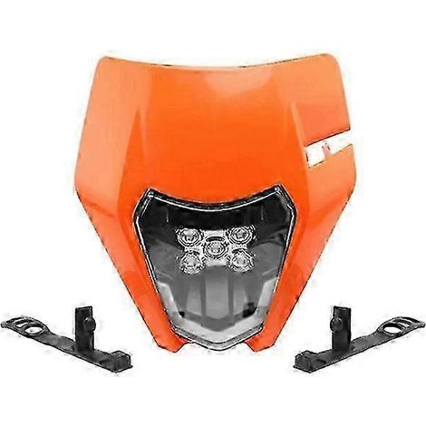 Plaque de phare LED universelle KTM EXC pour motos Supermoto, Motocross (HL101-5-3), Enduro, MX, Dirt (2007-2020), conçu pour les modèles XC, SX (1/5)