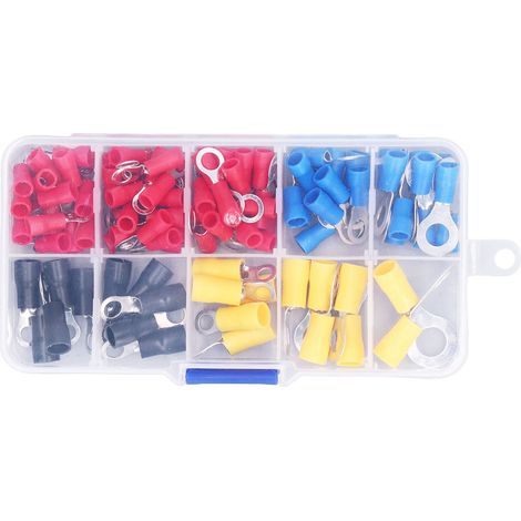 Kit d'accessoires de 102 cosses à anneau isolées à sertir pour équipements (1/5)