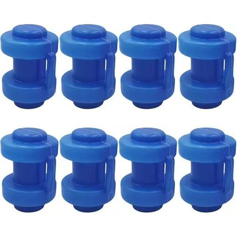 8er-Set (blau) Trampolinpfosten-Endkappen für Trampolin-Netzpfähle Ø 25 mm, besonders robuste, witterungsbeständige Endkappen, Sicherheitsnetz-Ersatzteil FLITI (1/4)