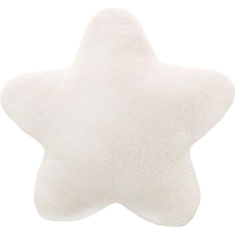 weiches und flauschiges Plüschkissen in Sternform, geeignet für Auto, Wohnzimmer, Sofa und Schlafzimmer, weiß (1/5)