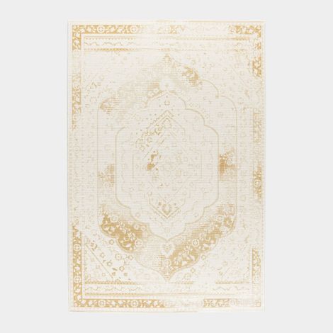 Tapis de salon ou chambre - Soraya - Crème et doré - 160 x 230 cm (1/5)