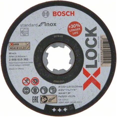 BOSCH ACCESSORIES X-LOCK 2608619362 DISQUE À TRONÇONNER 115 MM 1 PC(S) (1/4)